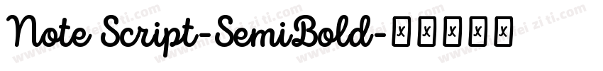 Note Script-SemiBold字体转换